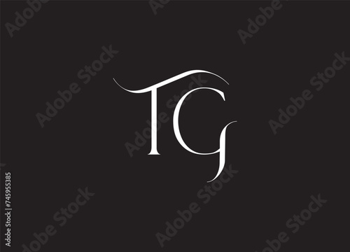 square background small lowercase design creative vector icon template tg t g
