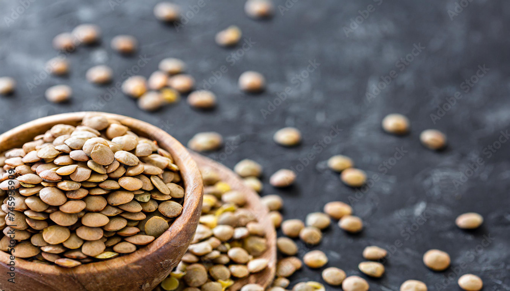 Lentils, copyspace on a side Lentils, copyspace on a side