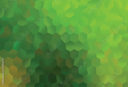 Light Green vector pattern with colorful hexagons.