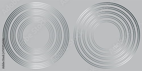 Sound wave rhythm dynamic lines spiral abstract vector background, modern rounded lines photo