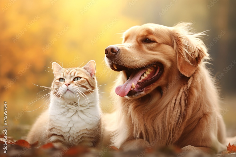 a dog and cat lying together a dog and cat lying together