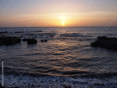 Ocean sunrise  Arico  Tenerife  Canary Islands  Spain 