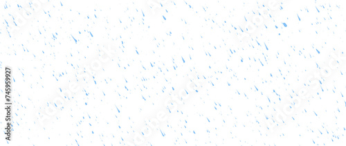 Hand-drawn blue diagonal raindrop on white background. Seamless texture with dashed strokes. Rain pattern. Abstract modern vector texture. Wrapping paper with small dots or rain painted with a brush