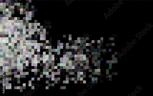 Dark Silver, Gray vector backdrop with rectangles, squares.