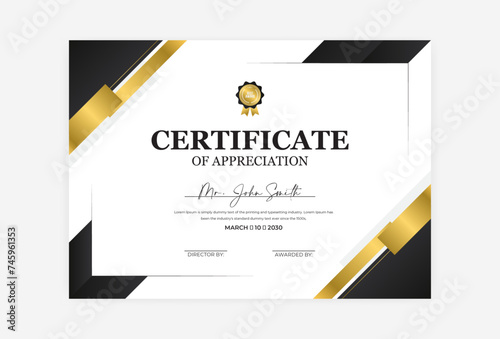 modern abstract certificate template design