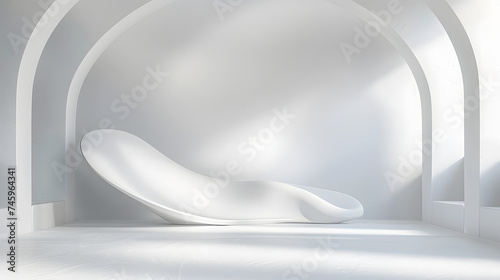 3D White Interior Background