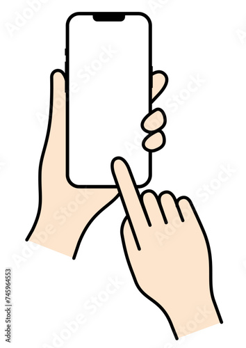 スマホを操作する手13_14カラー1