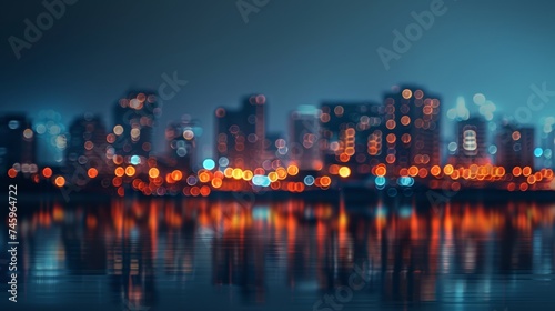 skyline buildings blurred background .  real state, buildings, architecture, business