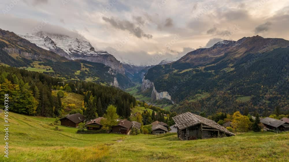 Lauterbrunnen, Switzerland valley from Wengen