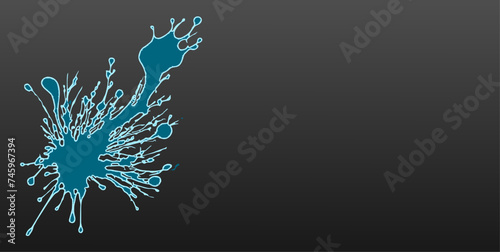 Abstrakte Vektor Form handgezeichnet mit Hintergrund schwarz - Platsch - Klecks Flüssigkeit mit Kontur