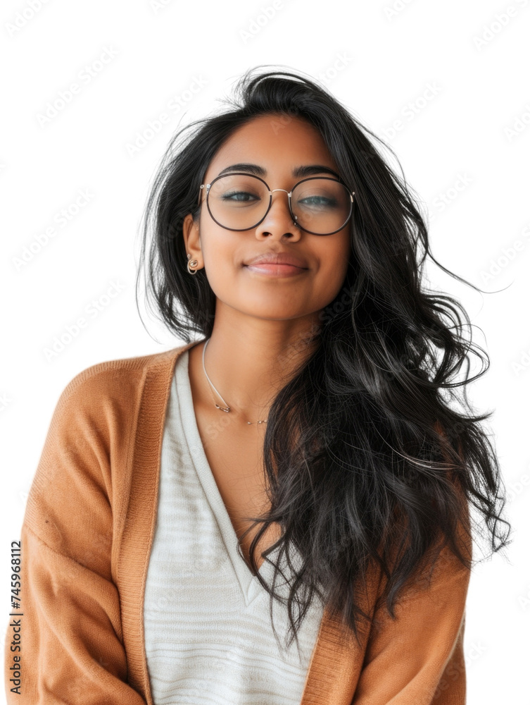 Obraz premium Indian woman transparent background