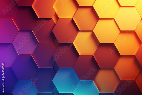 Vivid honeycomb gradient pattern.