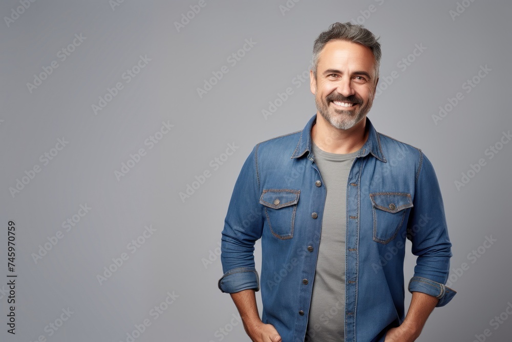 Mature man smiling happy portrait