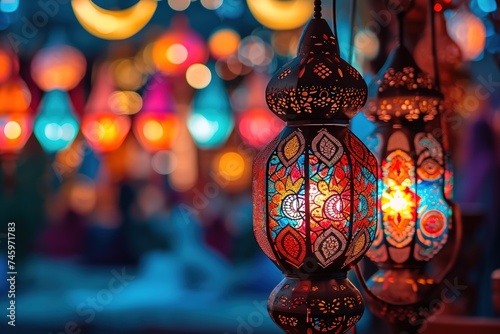 lanterns and stars brighten festive souk photo