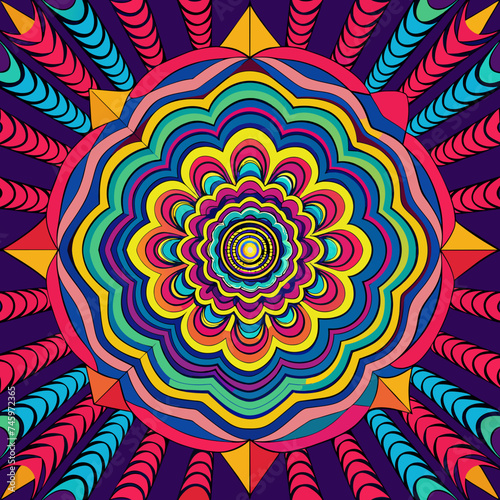 Psychedelic fractal patterns. vektor illustation