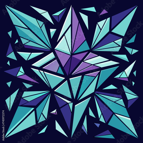 Abstract patterns resembling shattered glass. vektor illustation