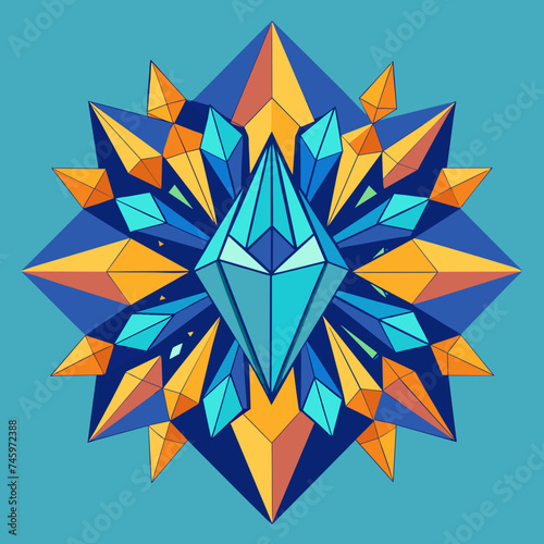 Abstract patterns resembling crystalline structures. vektor illustation