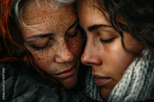 Tender exchange between two individuals highlighting emotional depth in documentary editorial and magazine photography style