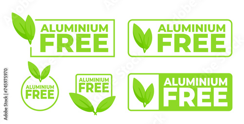 Green Aluminum Free labels for products that promote health and the environment.