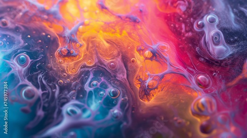 abstract multicolored background, with waves and splashes 