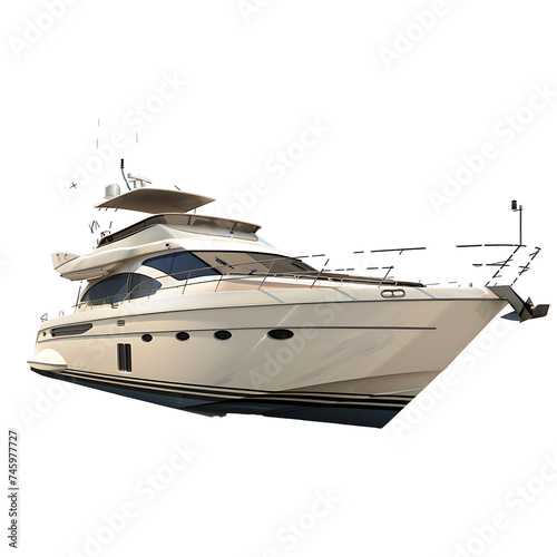 luxury yacht on a transparent background PNG
