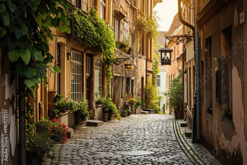 Vintage Cityscape: Preserving the Heritage of Historic Cobblestone Streets