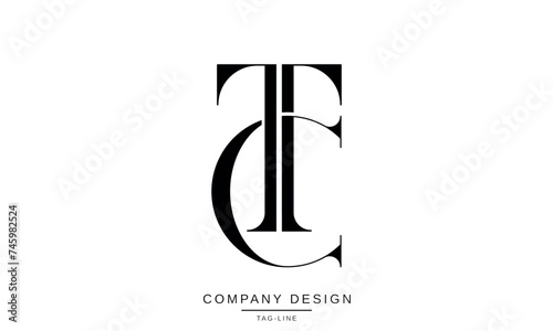 CT, TC Abstract Letters Logo Design Monogram