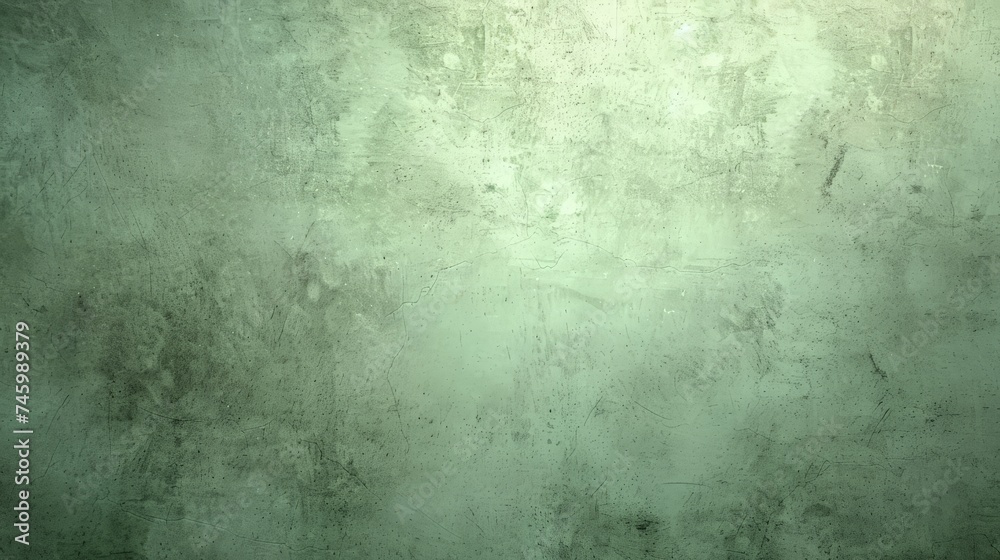 Grunge metal texture, sage green background