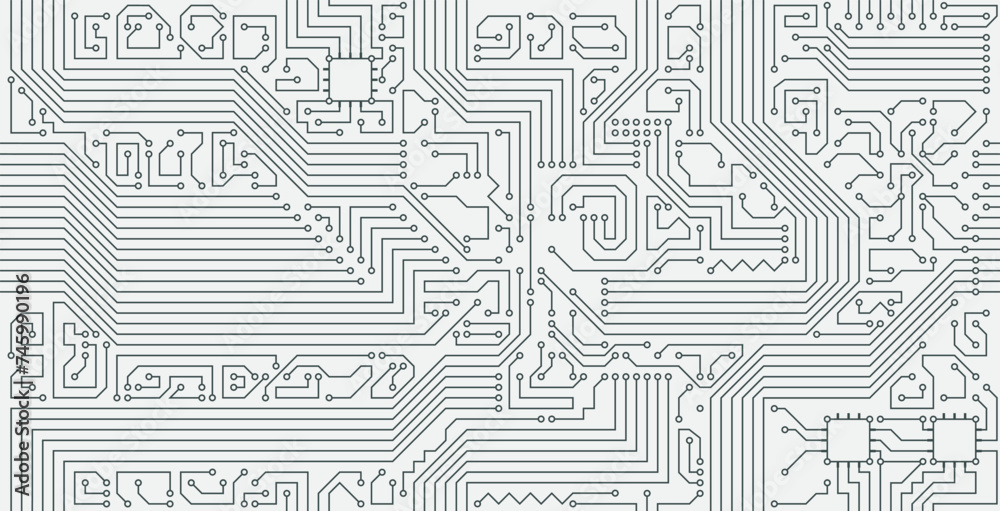 Seamless technology lines with a white background. Seamless technology lines with a white background.