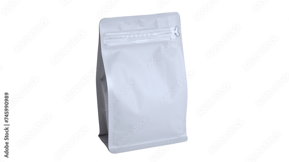 Blank Coffee Bag Mockup Isolated on White Background Packaging Design ...
