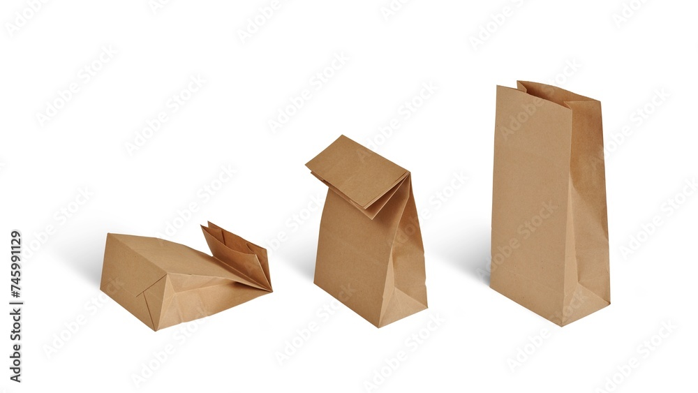Blank Coffee Bag Mockup Isolated on White Background Packaging Design Template for Branding, Paper Bag Blank Coffee Bag Mockup Isolated on White Background Packaging Design Template for Branding, Paper Bag