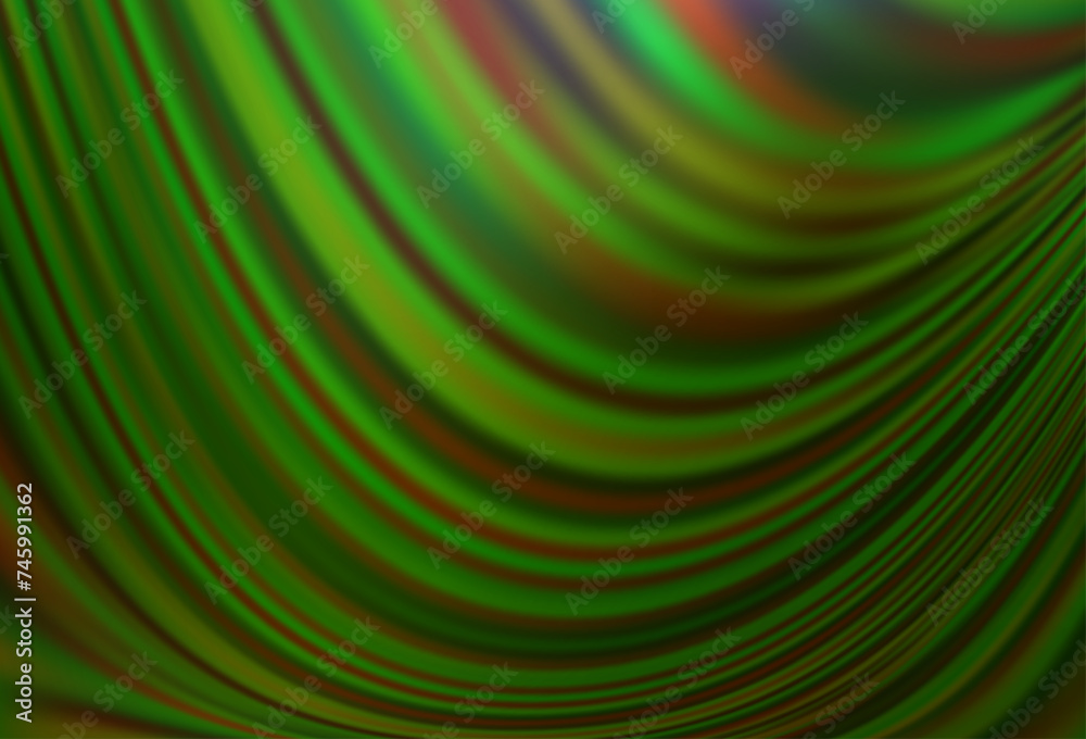 Light Green vector template with bent ribbons. Light Green vector template with bent ribbons.