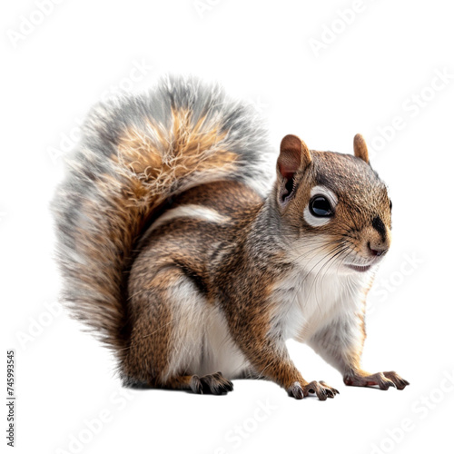 Squirrel isolated on transparent background. Squirrel  png file. Generated AI