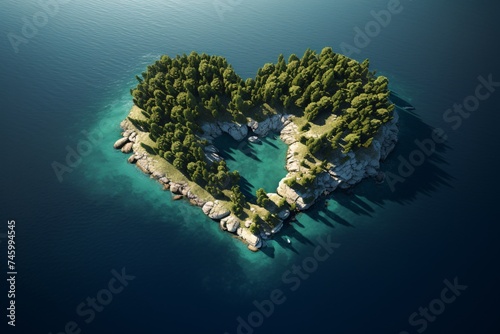 an island in the shape of a heart © Ecaterina
