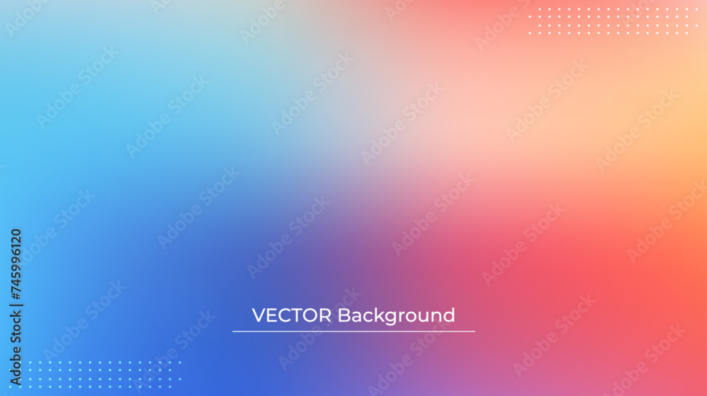 Smooth and blurry colorful gradient mesh background. Modern bright rainbow colors. Easy editable soft colored vector banner template. Premium quality Smooth and blurry colorful gradient mesh background. Modern bright rainbow colors. Easy editable soft colored vector banner template. Premium quality