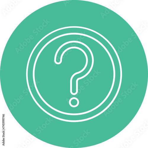 Questions Vector Line Circle Icon For Personal And Comercial Use