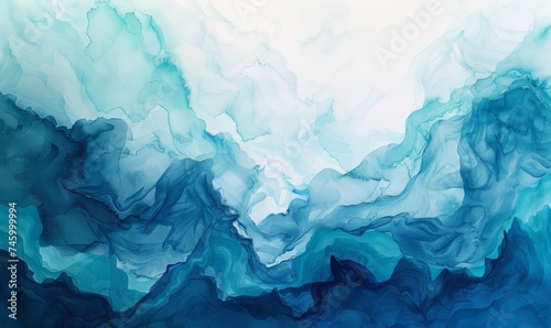 Abstract Blue Watercolor Layered Textures Abstract art featuring layered watercolor textures in shades of blue, evoking a sense of fluid motion and depth. 