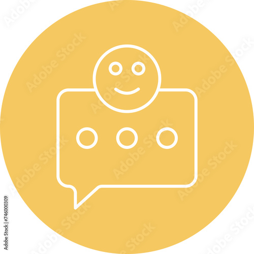 Feedback Vector Line Circle Icon For Personal And Comercial Use