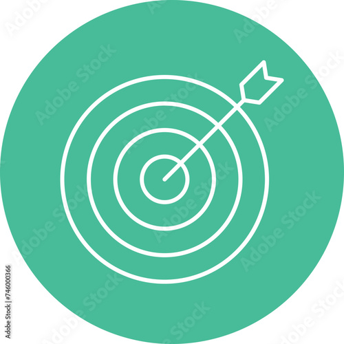 Goals Vector Line Circle Icon For Personal And Comercial Use