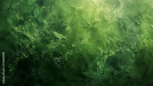 Green gradient textured dark background featuring rough grunge surface with abstract pattern on black wall. Design incorporates elements of dirty concrete and stone artistic. space for text.