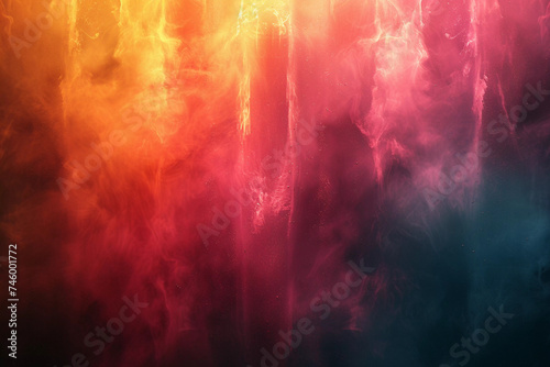 Vibrant multicolored abstract background with a textured gradient effect, suitable for wallpapers or graphic designs. paint, Retro blue violet red fume gradient background with grain texture, abstract © Jullia