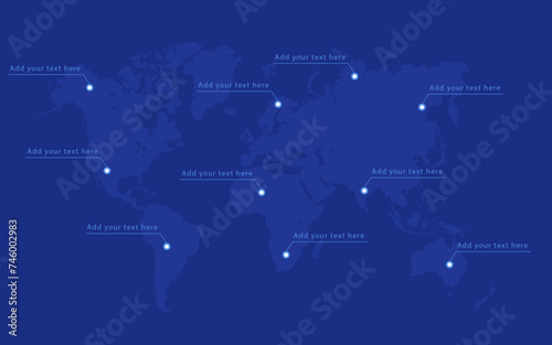 World map with highlights background image