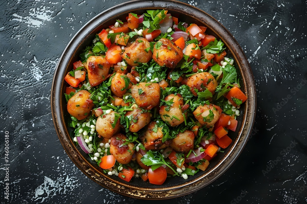 Seffa on a black background top view Moroccan Cuisine. Concept Moroccan Cuisine, Seffa, Black Background, Top View, Food Photography Seffa on a black background top view Moroccan Cuisine. Concept Moroccan Cuisine, Seffa, Black Background, Top View, Food Photography