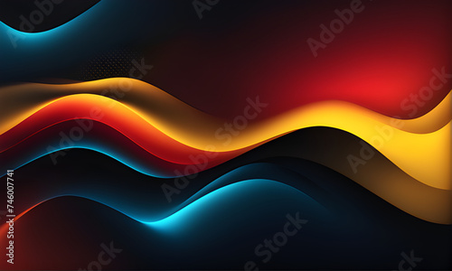 Wave Gradient Background with Glowing Colors