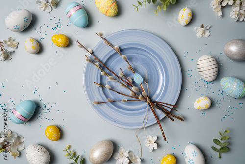 Canvas Print Happy Easter composition for easter design