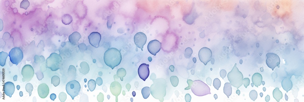 Soft watercolor background with blue and purple hues - Gentle and artistic watercolor background splashed with calming shades of blue and purple, suitable for various creative projects