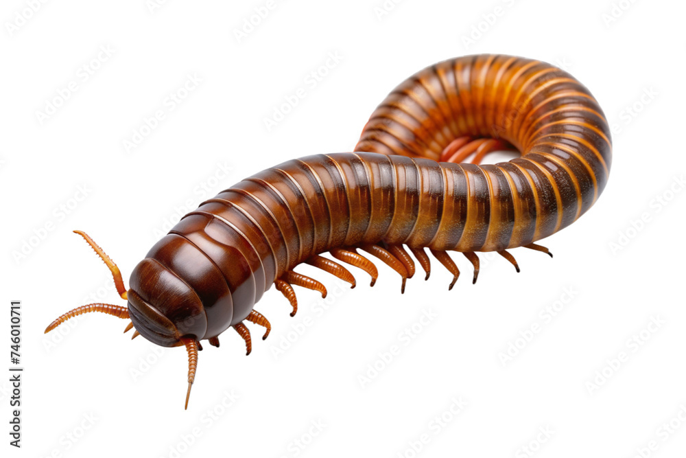 millipede isolated on a transparent background millipede isolated on a transparent background