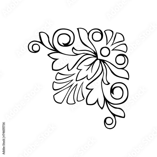 Floral corner deco