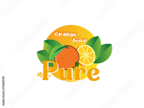 Orange juice logo design 
