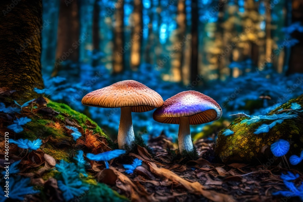 Fototapeta premium mushrooms in the forest